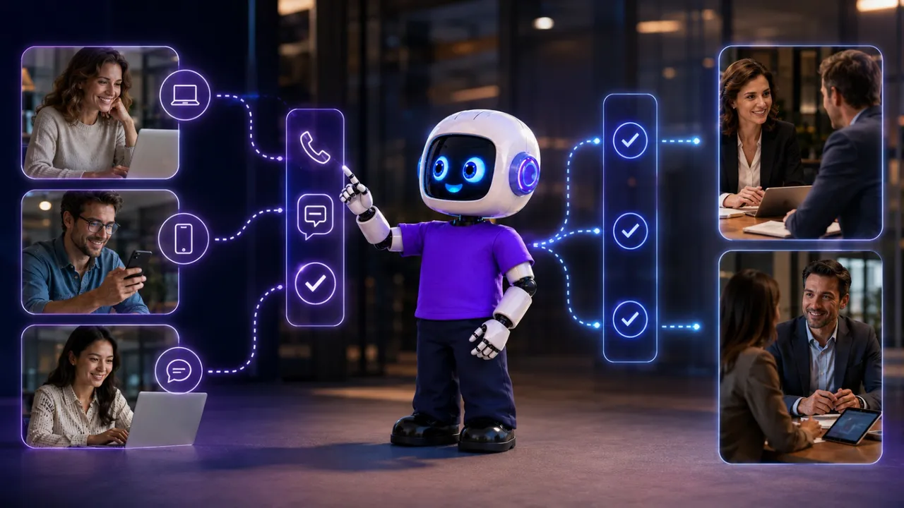 AI workflow from lead ownership to qualification and sales handoff